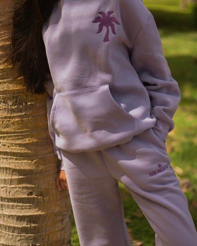 Pink Palm Puff Puff Sweatpants Purple | ZOI251907